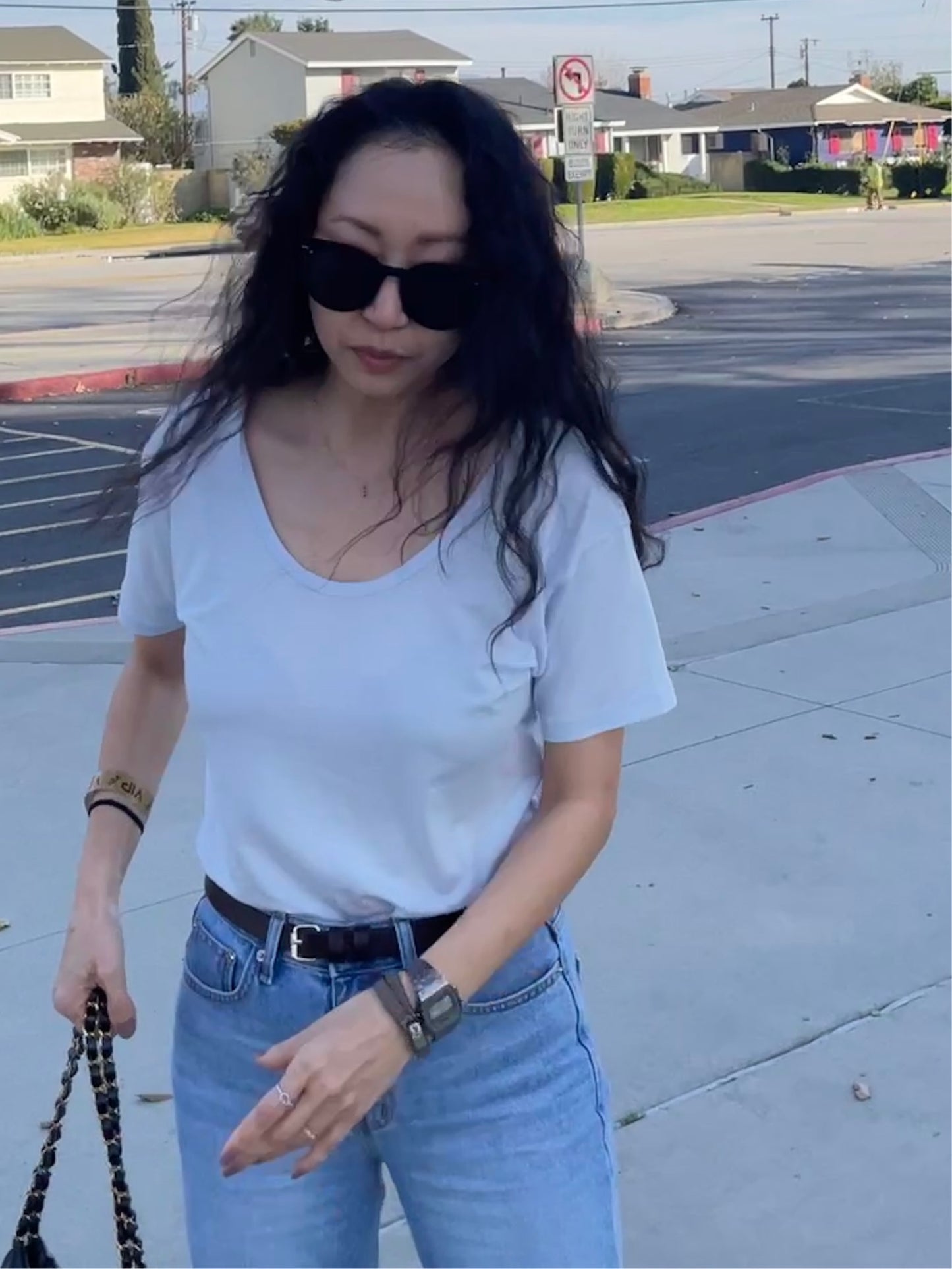 U-neck Tencel T-shirt