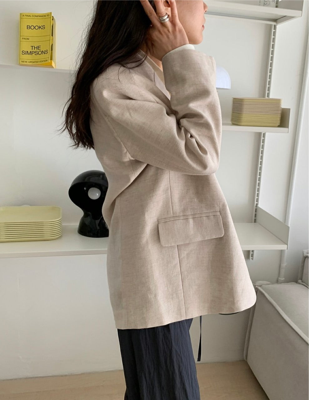 Abi + Ari Black Label Linen Blazer