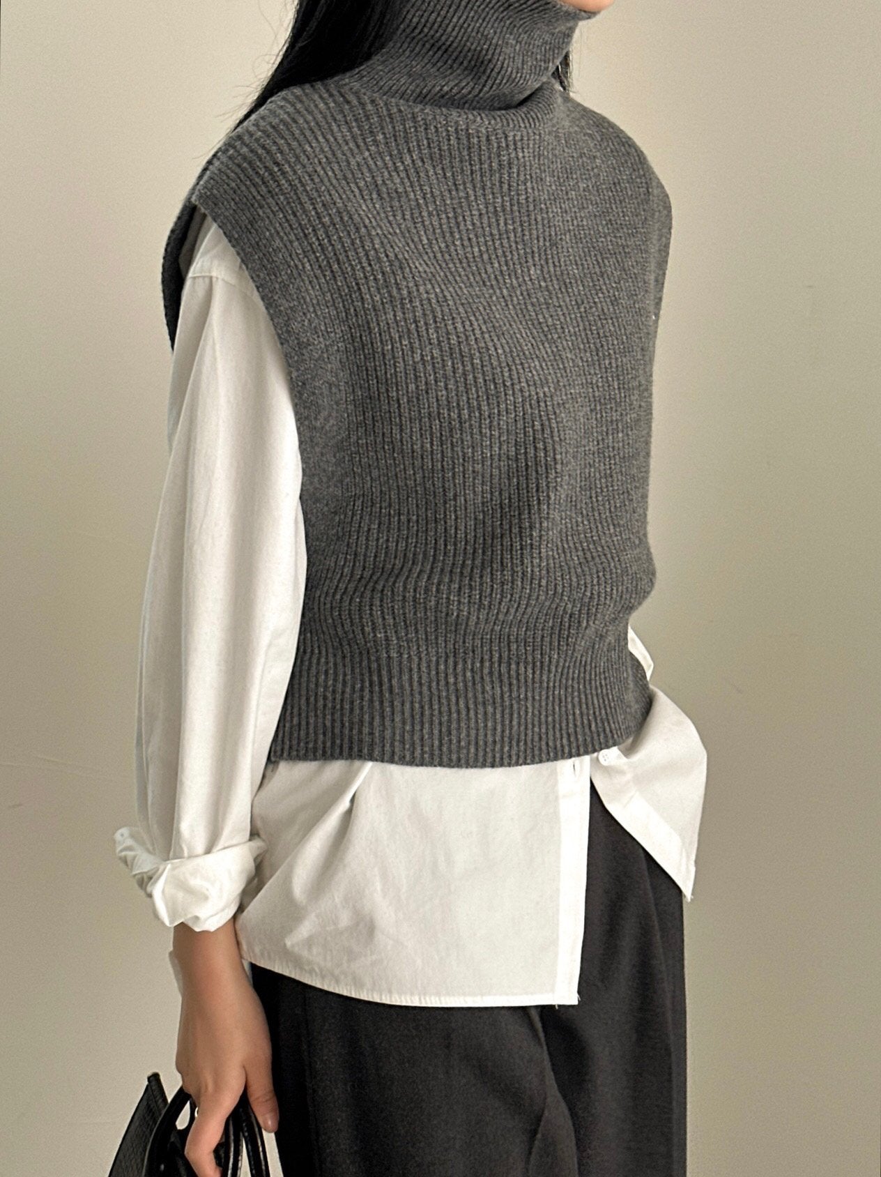 Wool Turtleneck Vest