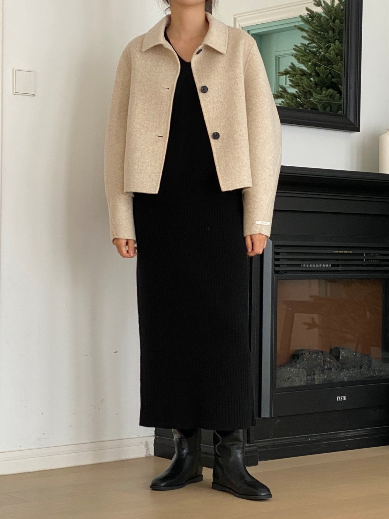 WYW Wool Handmade Crop Jacket