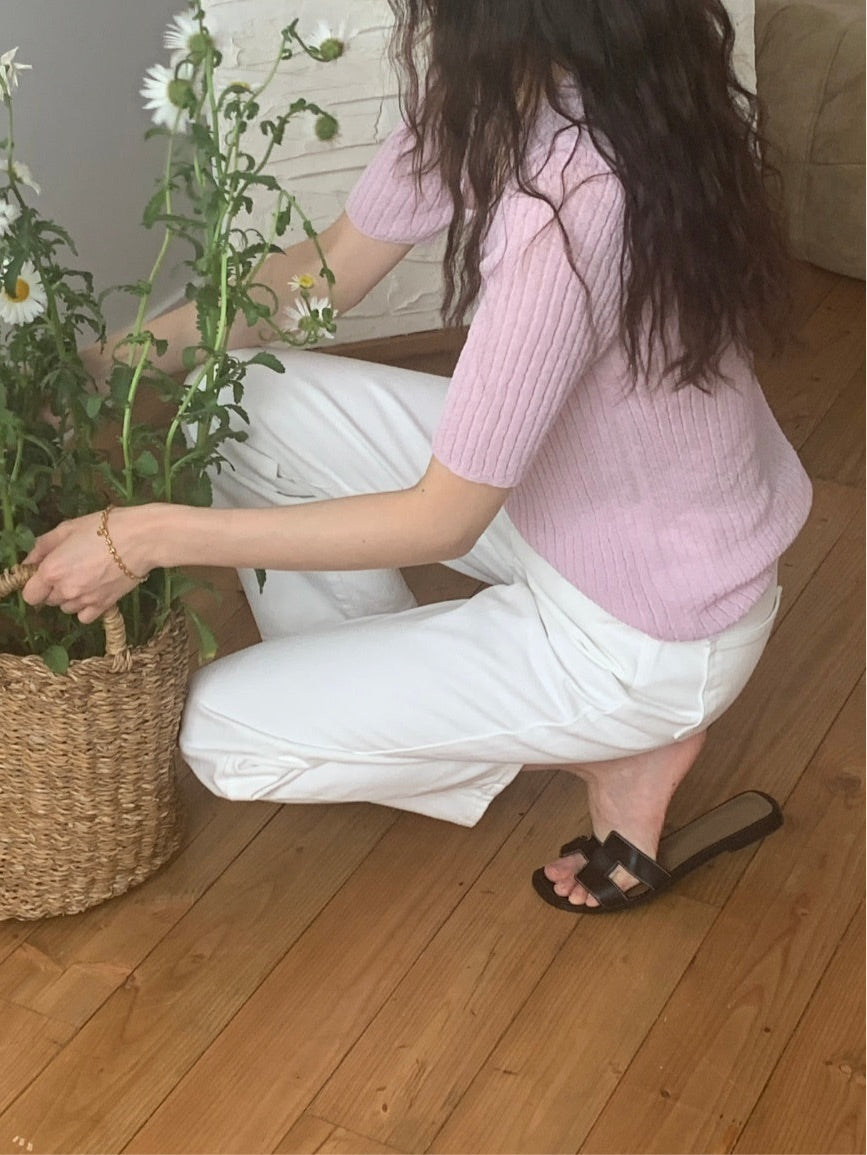 Sheer Ribbed Summer Knit