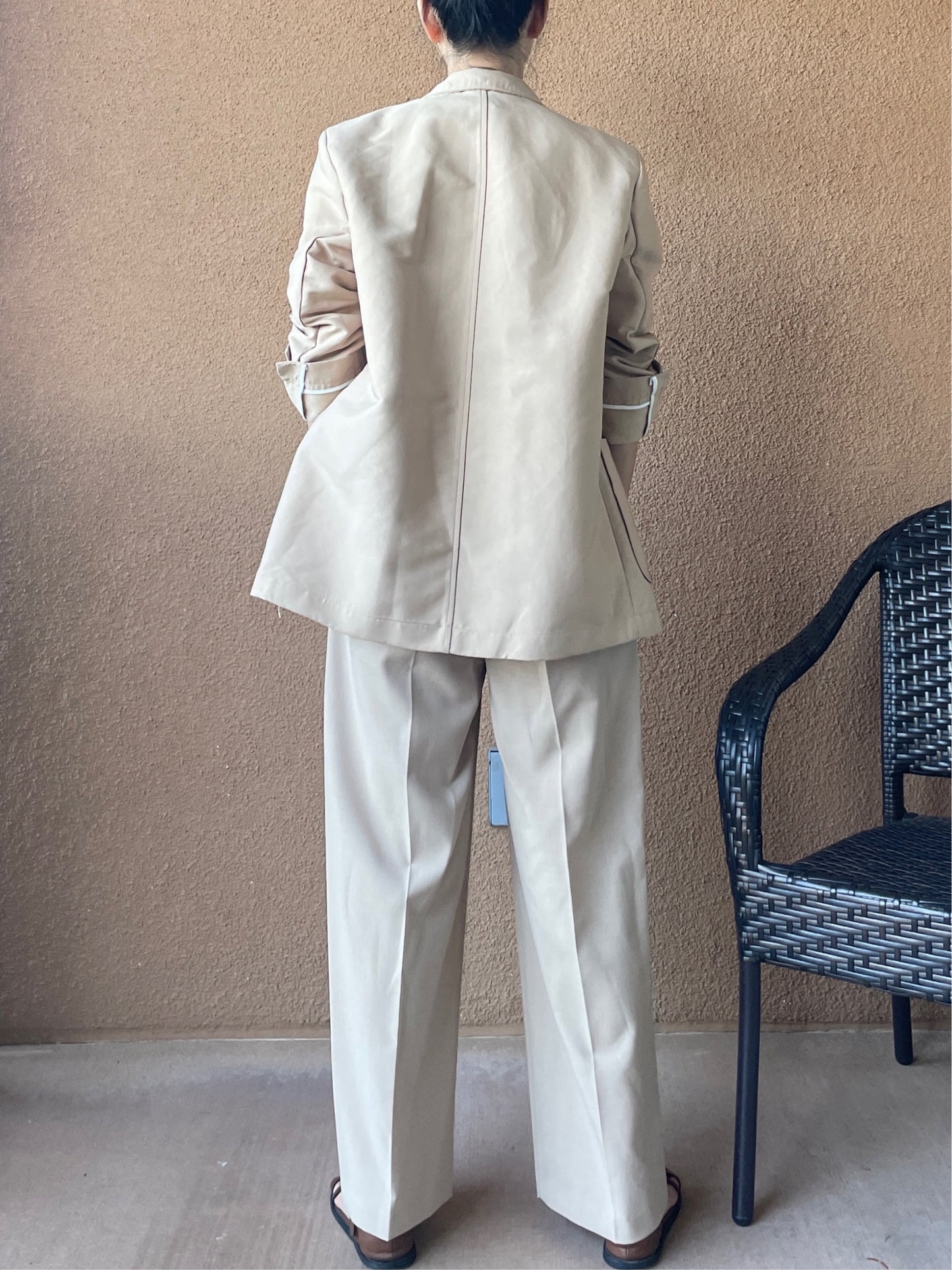 Cotton Blend Double Weave Blazer