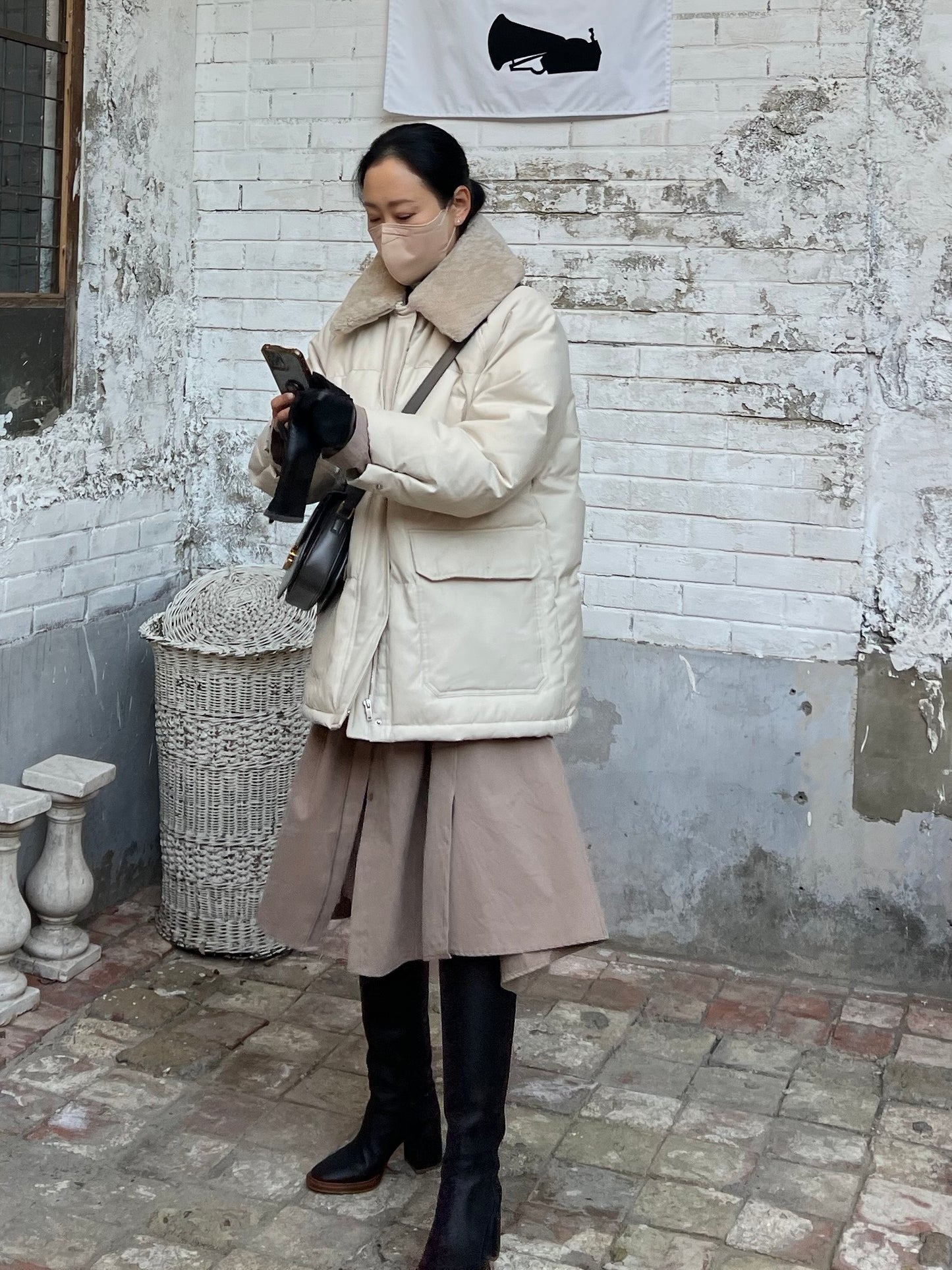 Duck Down With Shearling Collar - Final Pre-Order