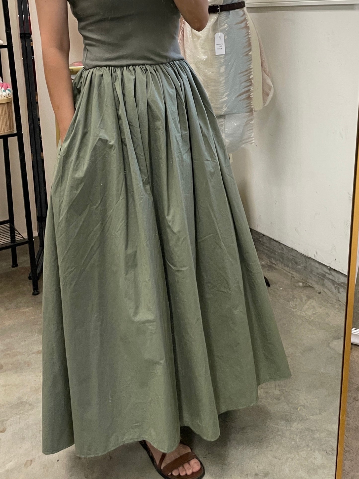 Cotton Combo Maxi Dress