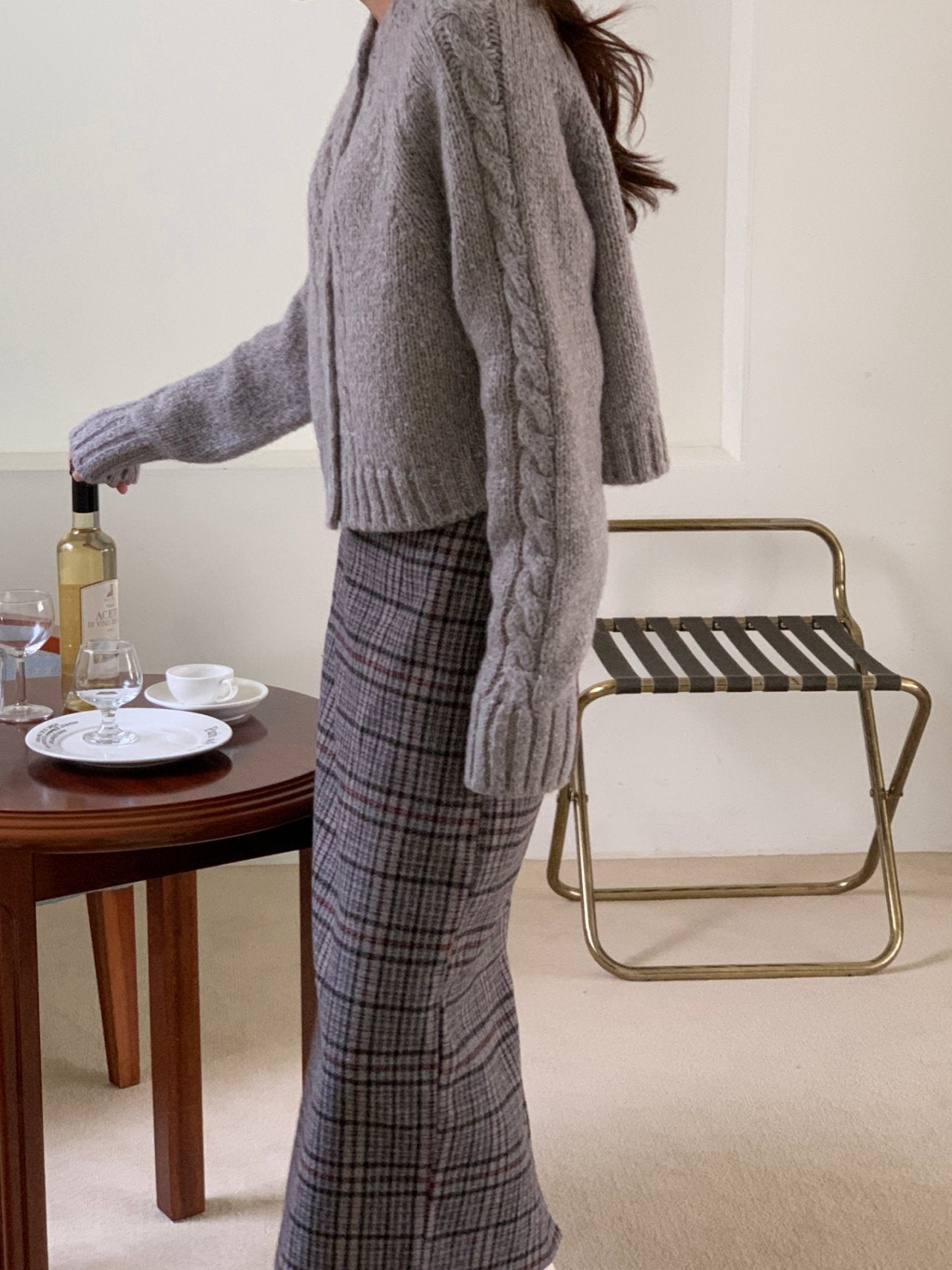 Mohair Cable Cardigan