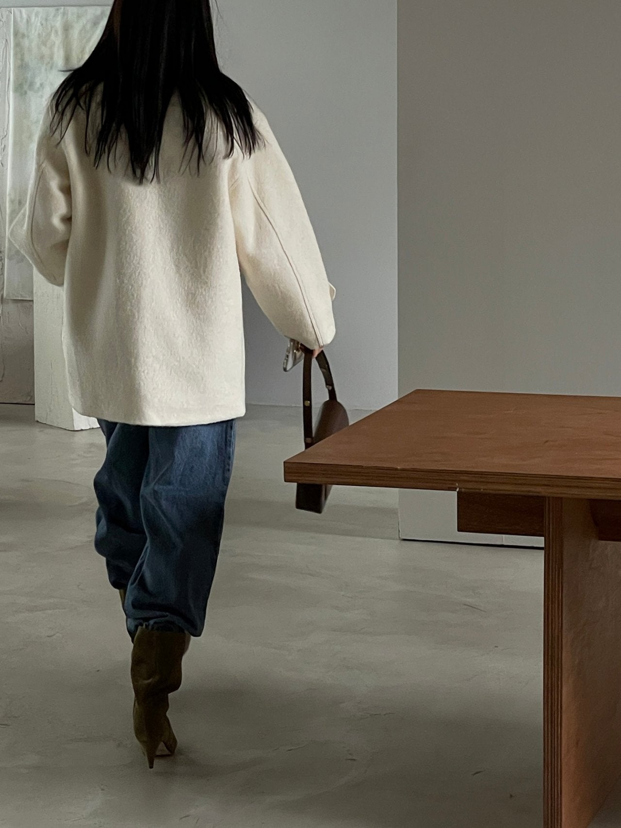 Chamber Bouclé Half Coat