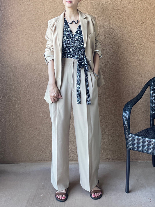 Cotton Blend Double Weave Blazer