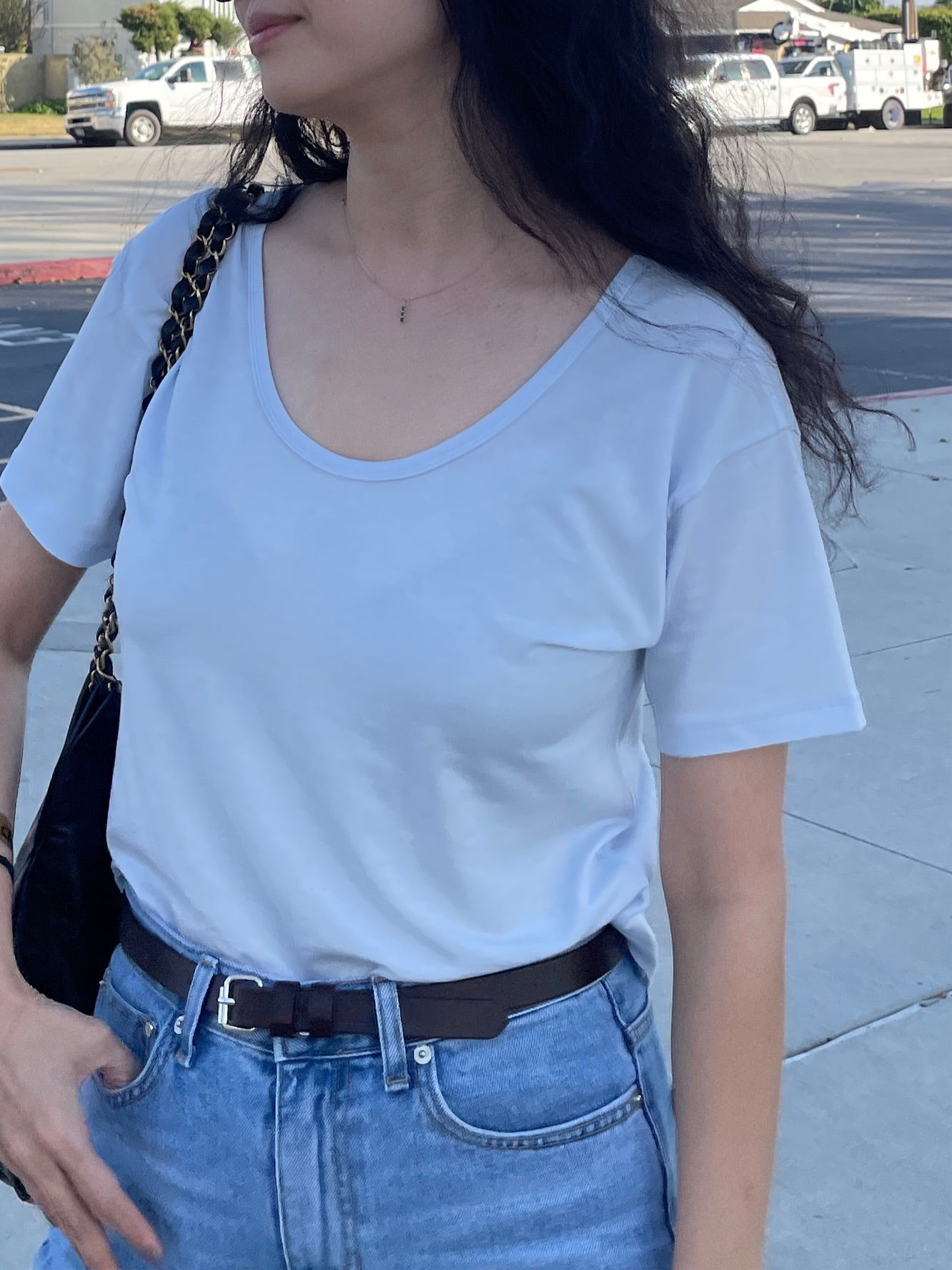 U-neck Tencel T-shirt