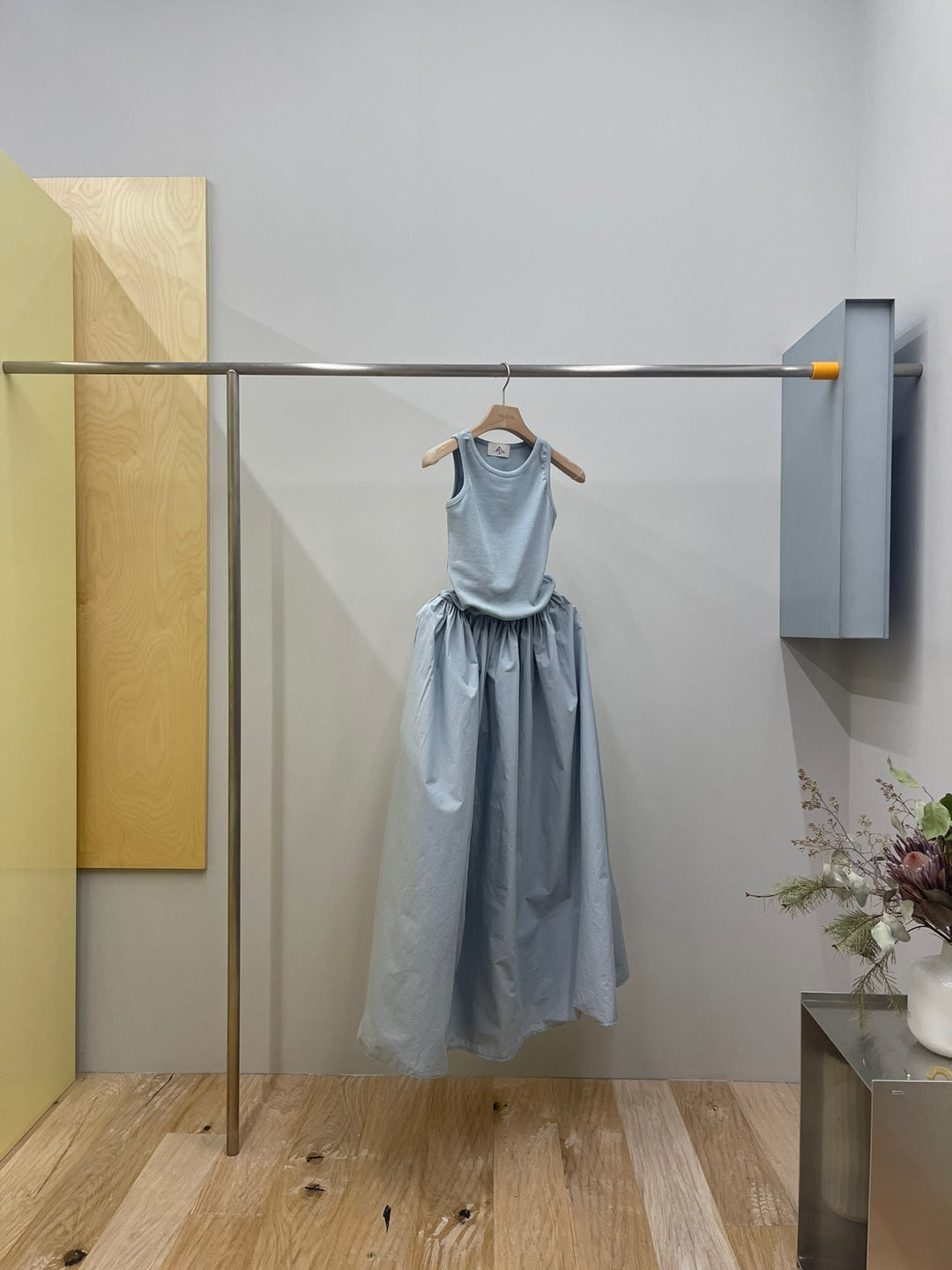 Cotton Combo Maxi Dress