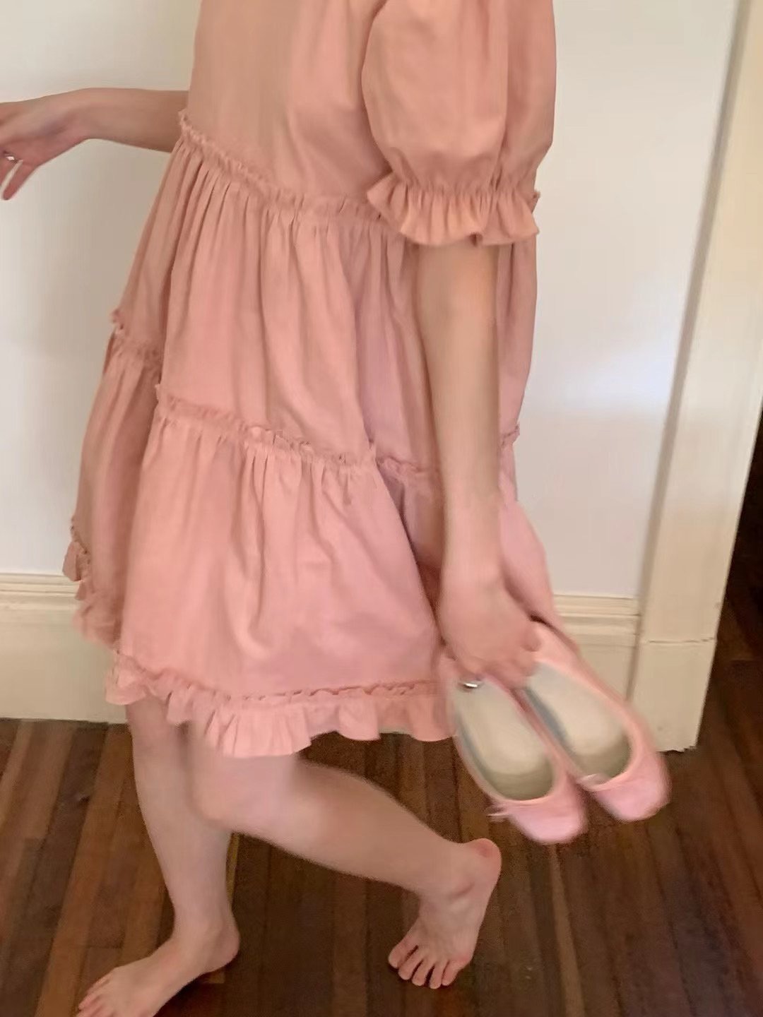 Ric-Rac Tape Linen Mini Dress