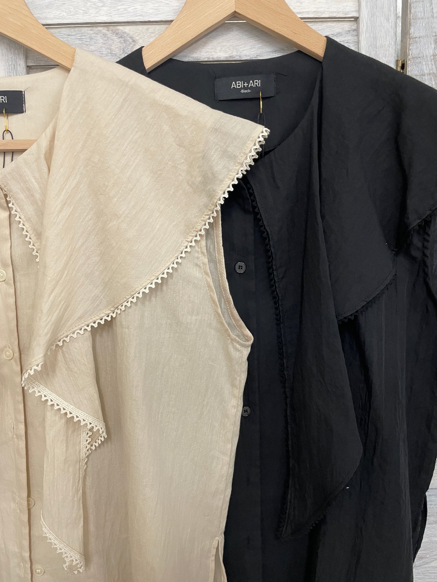 Abi + Ari Collection Caplet Collar Shirt