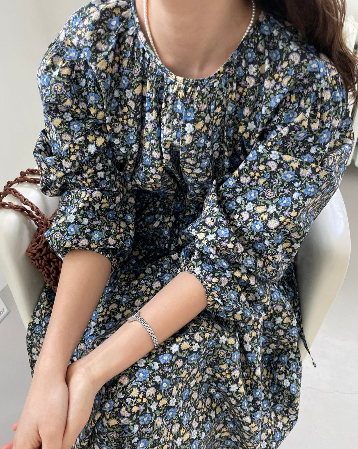 Puff Floral Cotton Dress