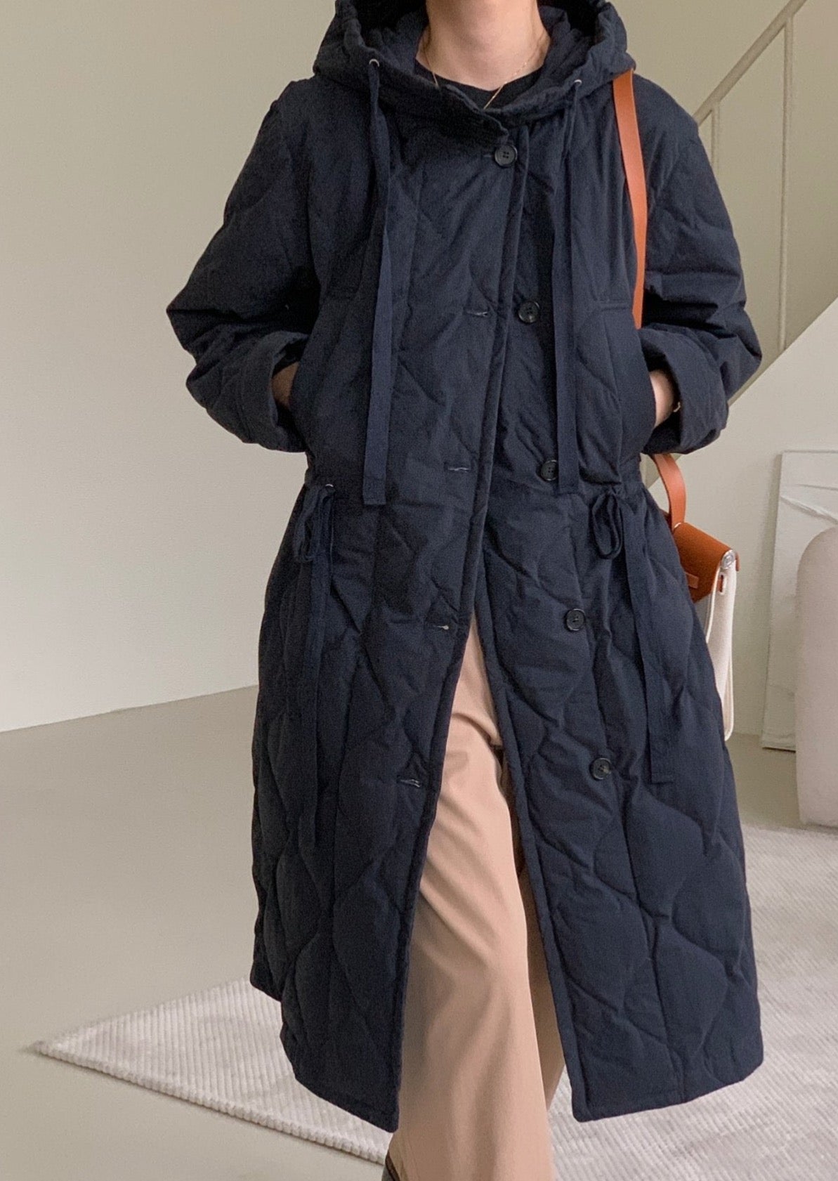 Ari Duck Down Hooded Trench Coat