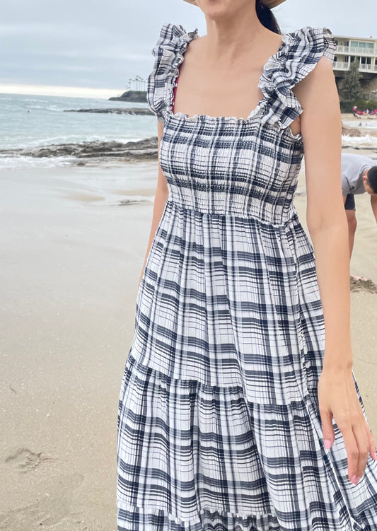Luna Check Smocked Dress