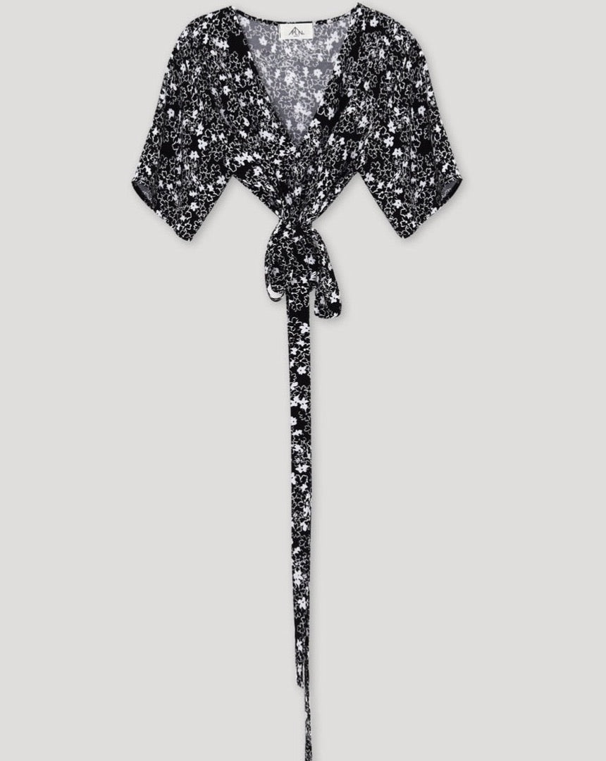 Floral Wrap Crop Top