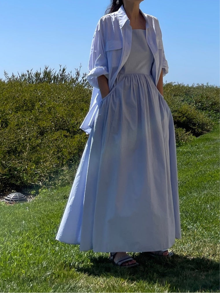 Summer Apron Cotton Maxi Dress - 4th Preorder