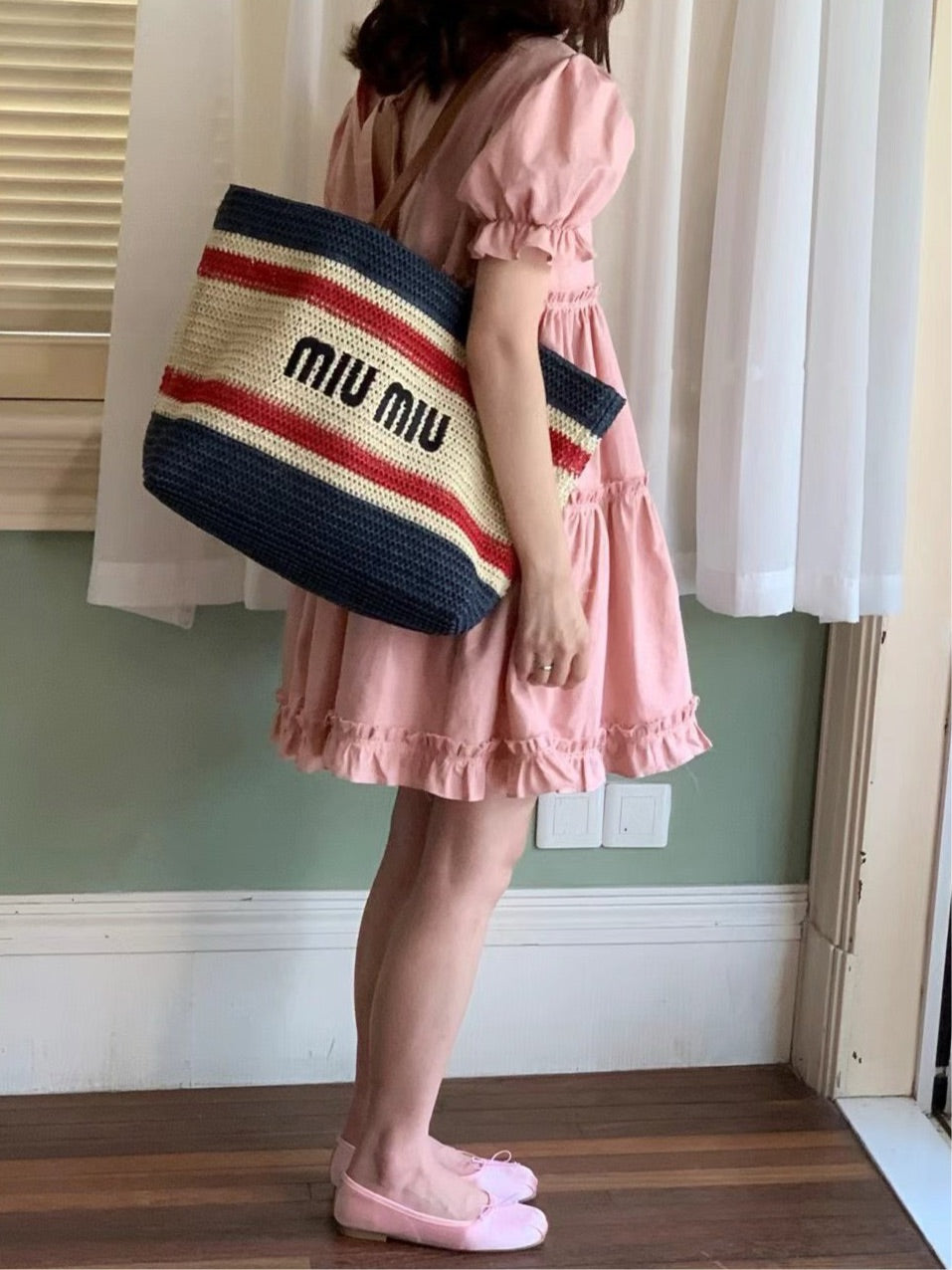 Ric-Rac Tape Linen Mini Dress