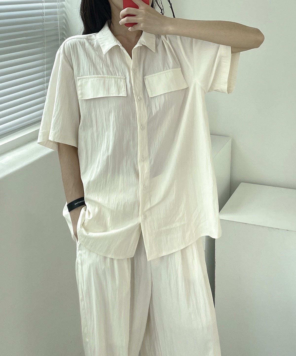 Abi + Ari Collection Loose Nylon Shirt