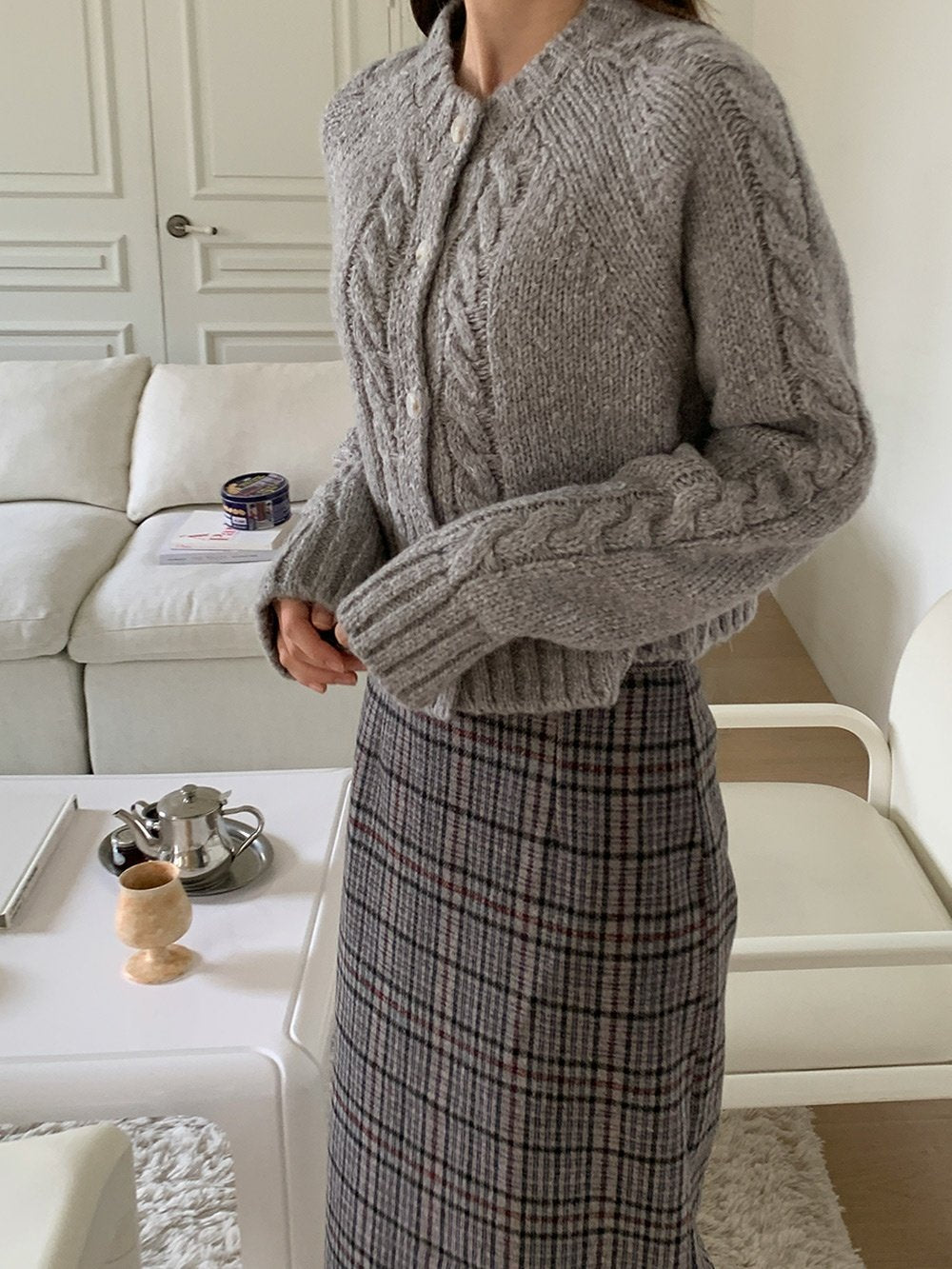 Mohair Cable Cardigan