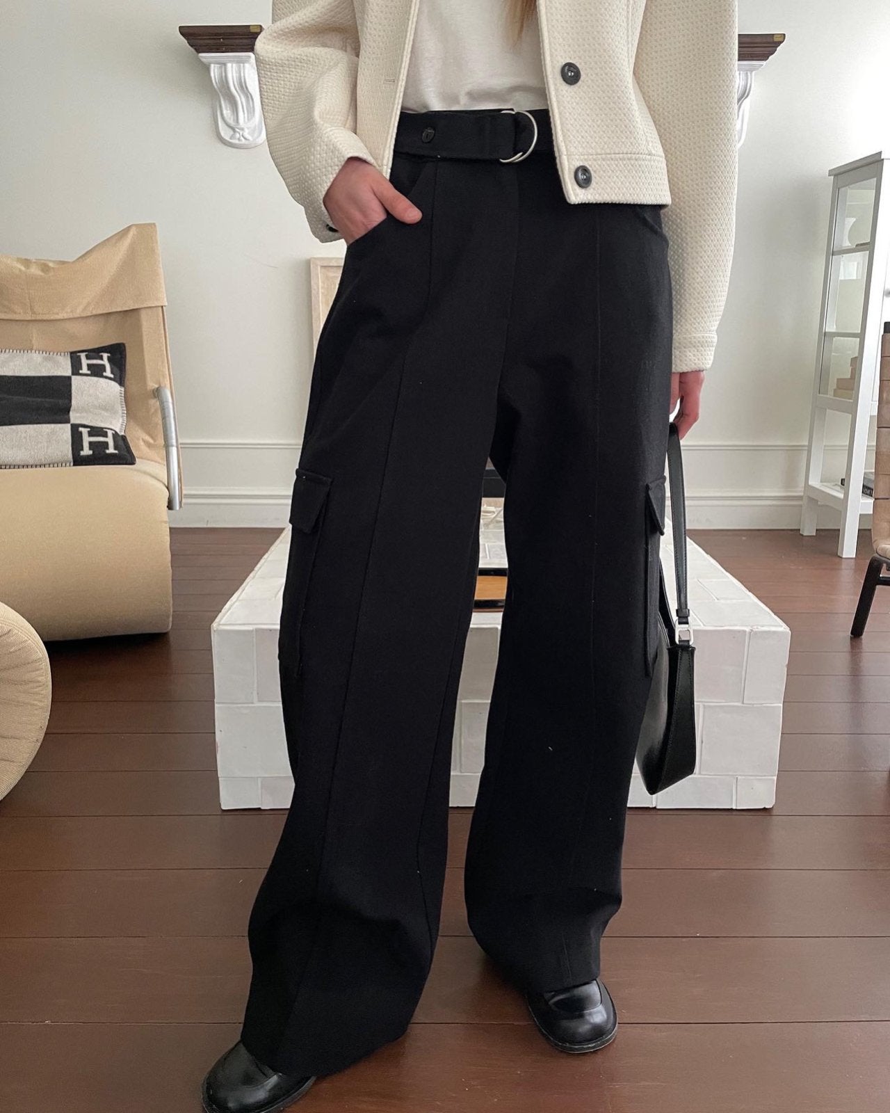 <Abi + Ari> Black Label Bio Washed Cotton Cargo Pants