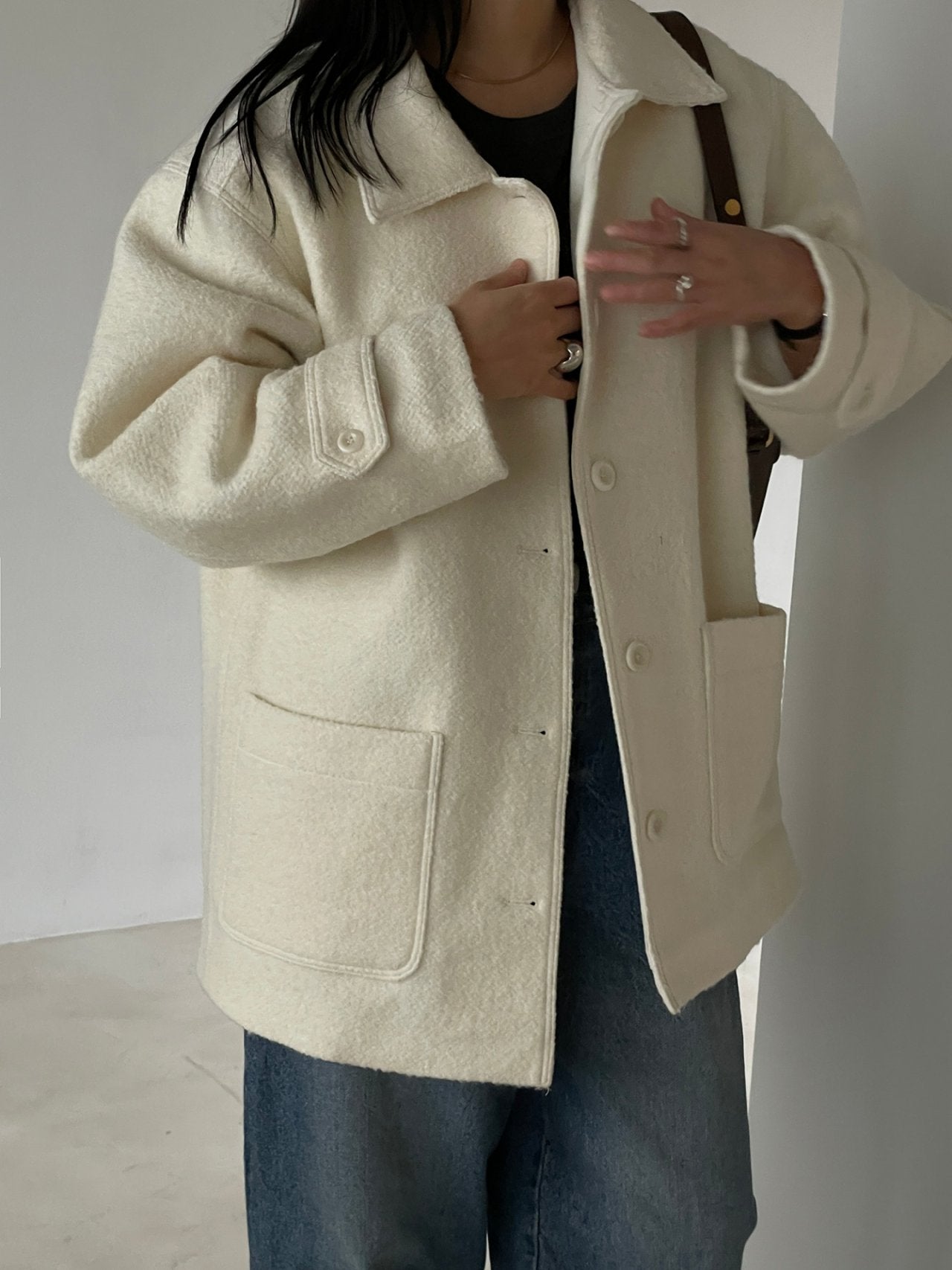 Chamber Bouclé Half Coat