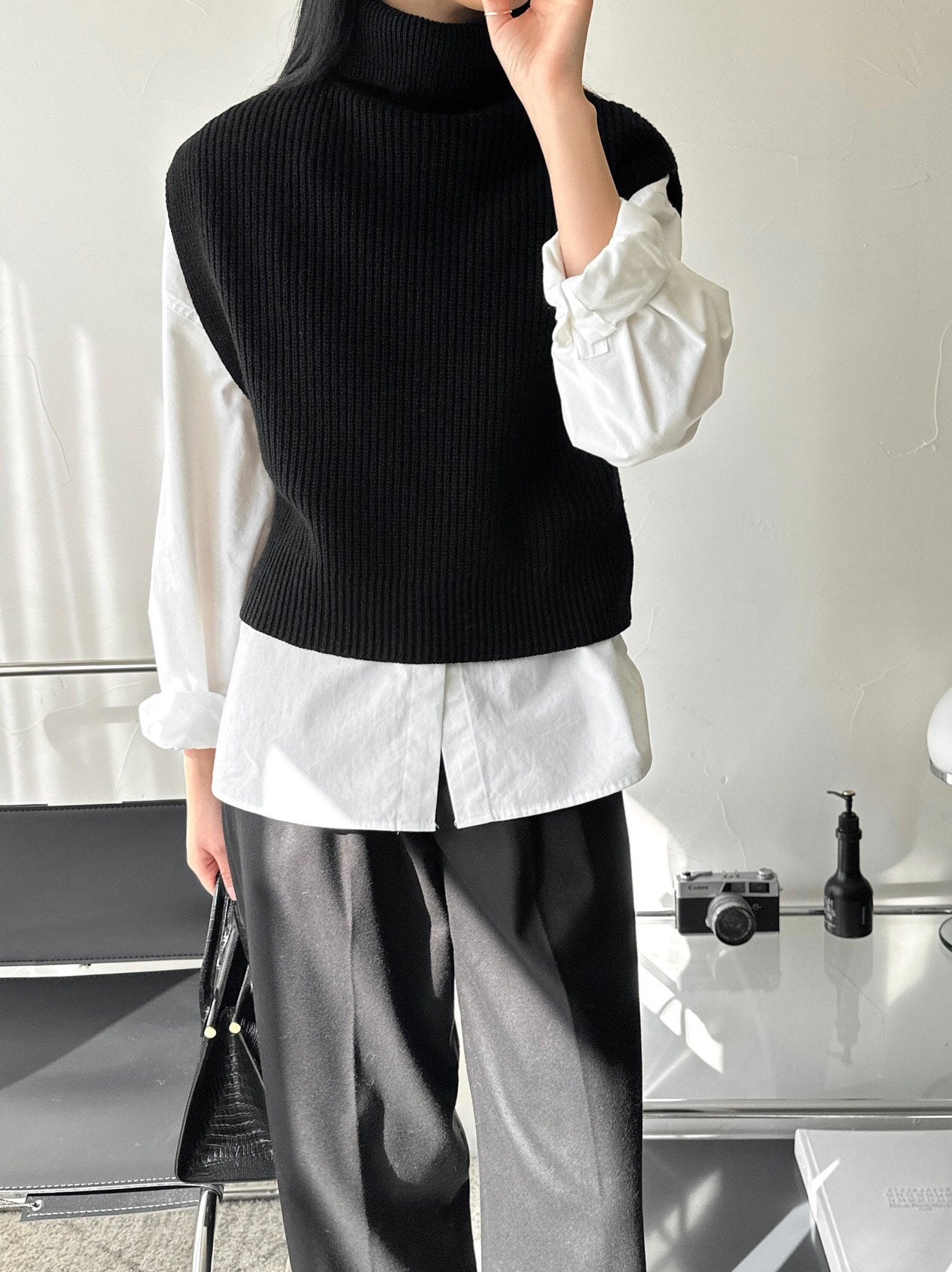 Wool Turtleneck Vest