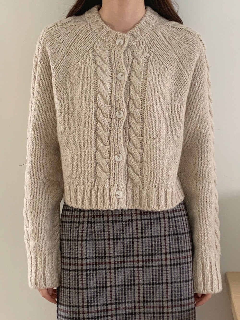 Mohair Cable Cardigan