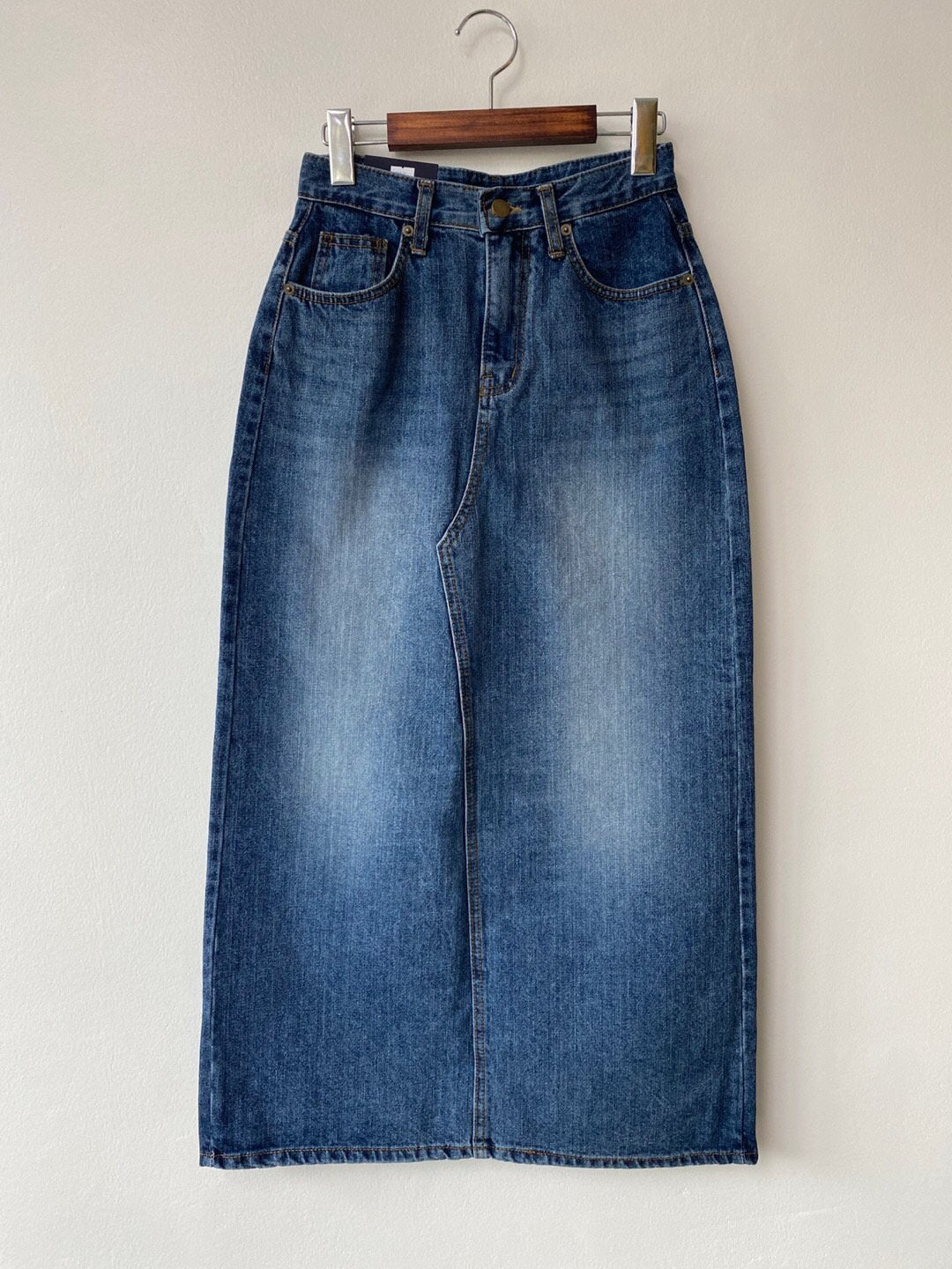 Straight Maxi Denim Skirt