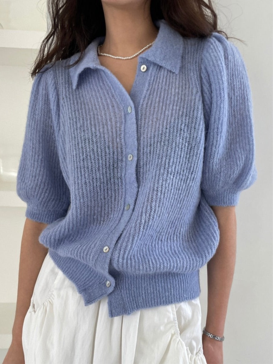 Alpaca Open Stitch Cardigan
