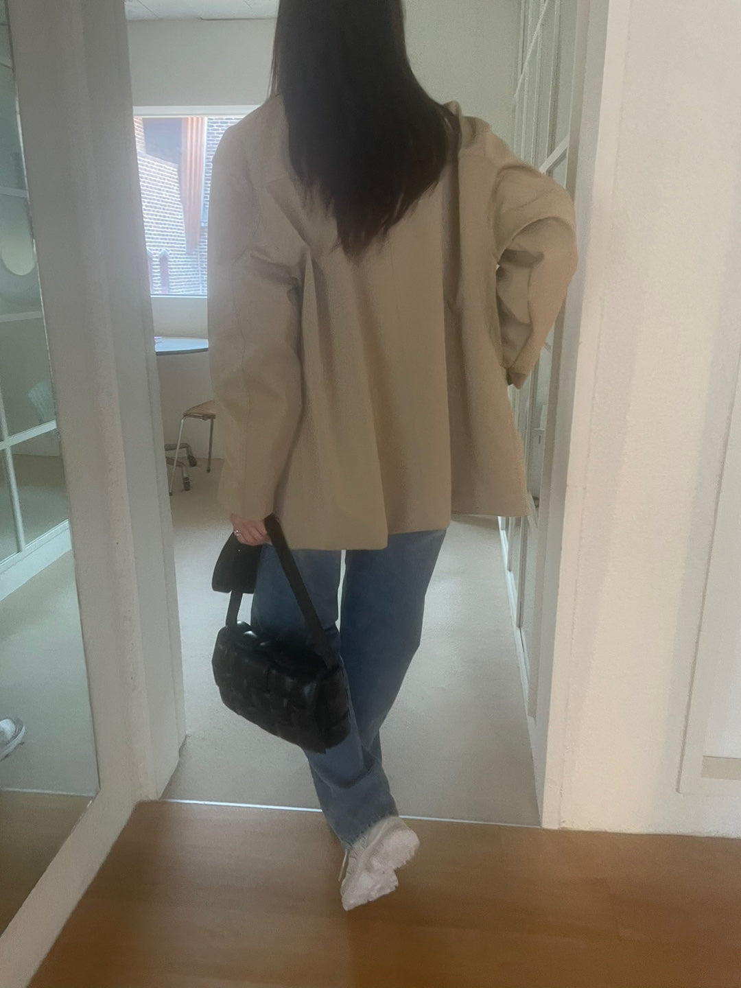 <Abi + Ari> Black Label Vegan Long Jacket