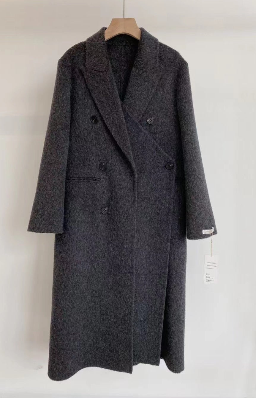 Handmade Alpaca Double Wrap Maxi Coat- Alpaca Blend version