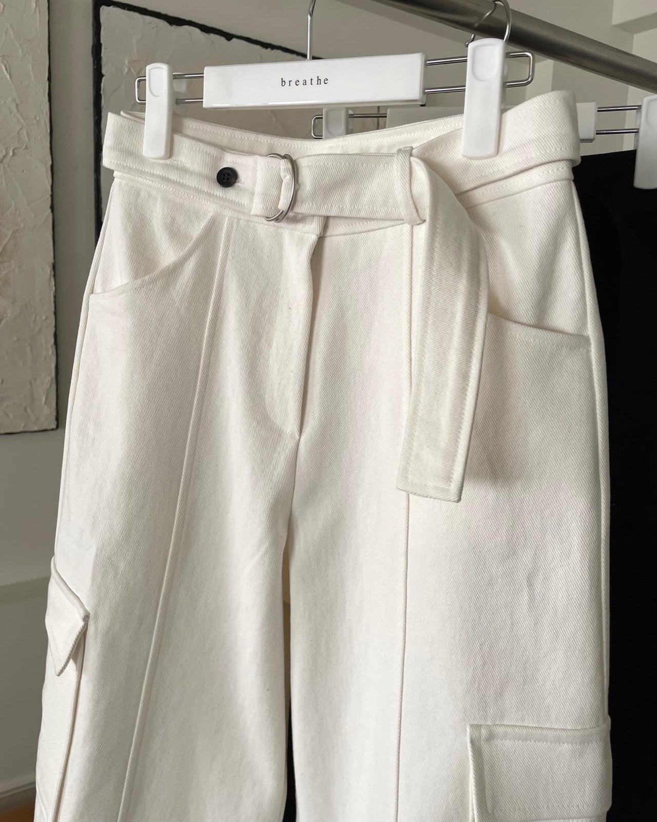 <Abi + Ari> Black Label Bio Washed Cotton Cargo Pants
