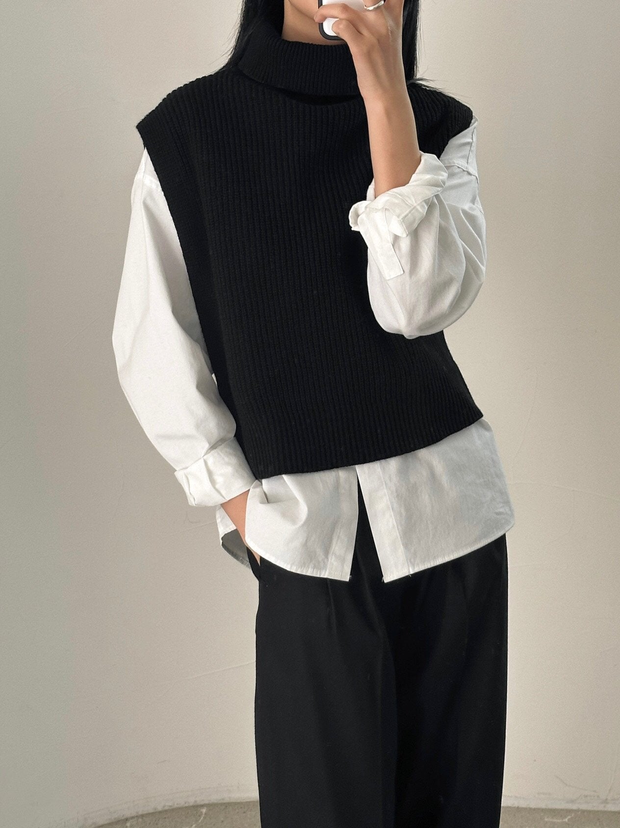 Wool Turtleneck Vest