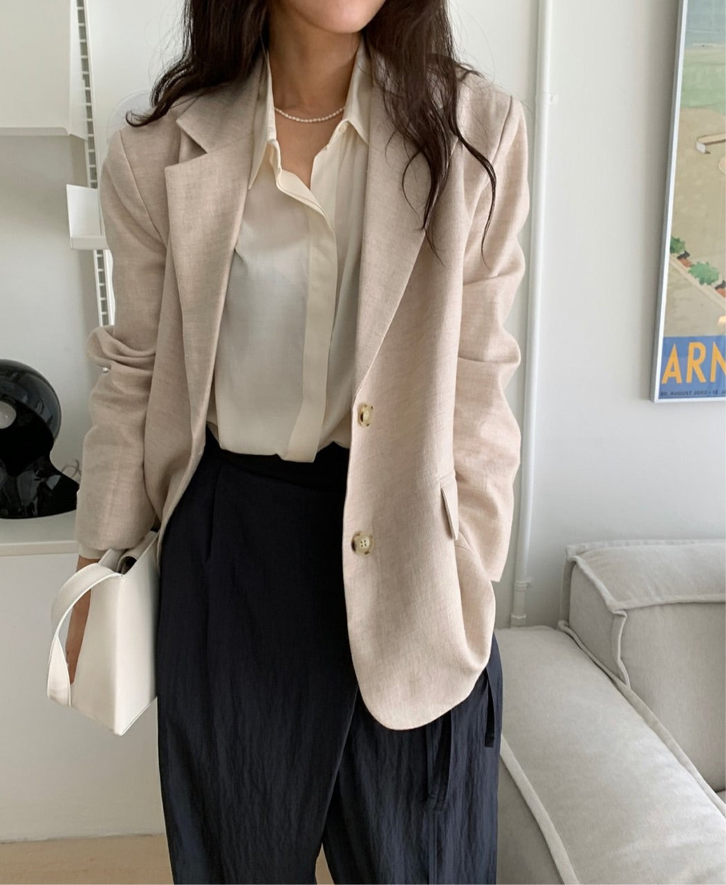 Abi + Ari Black Label Linen Blazer