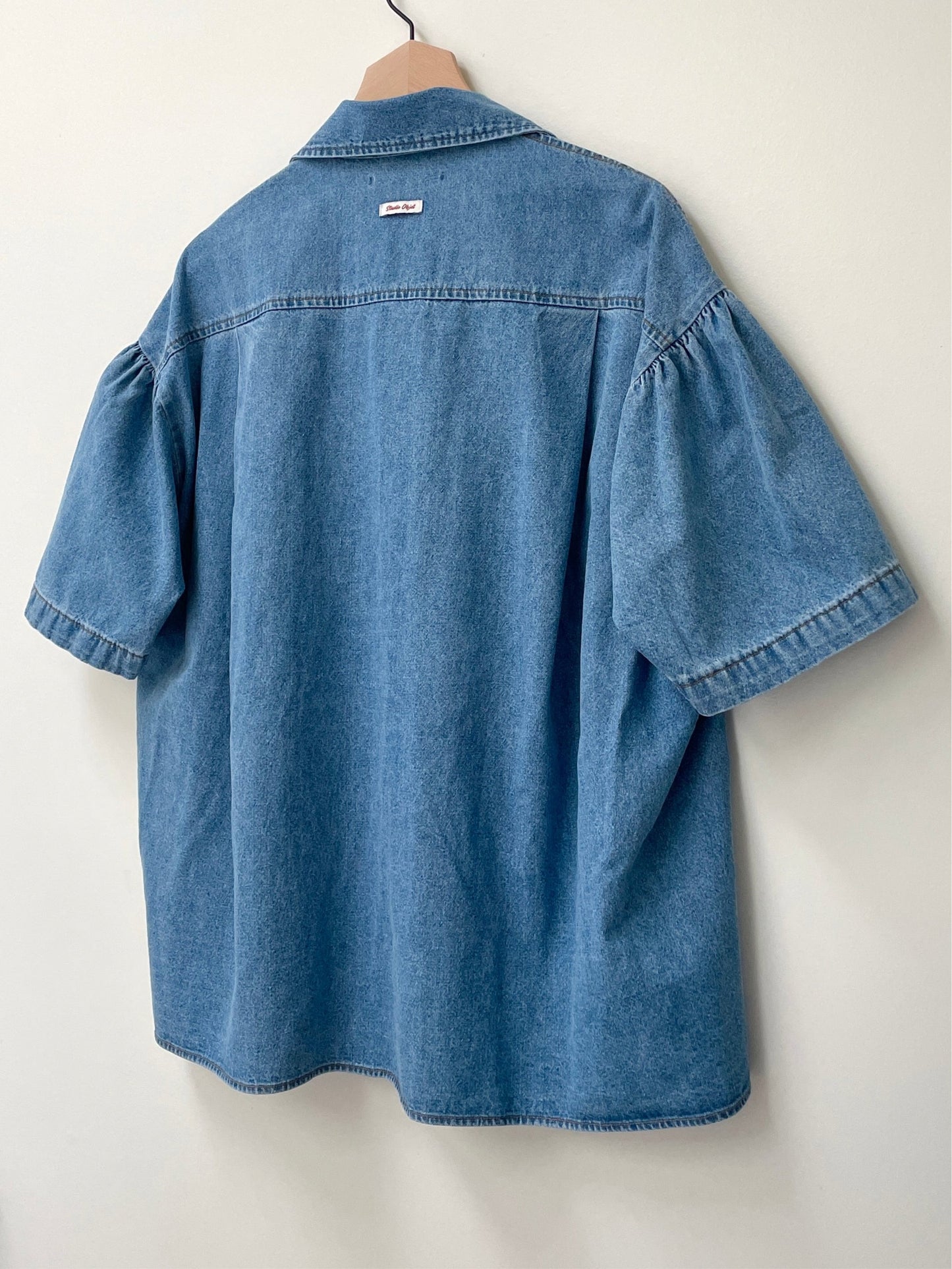 Abi + Ari Black Label Oversized Denim Polo Shirt