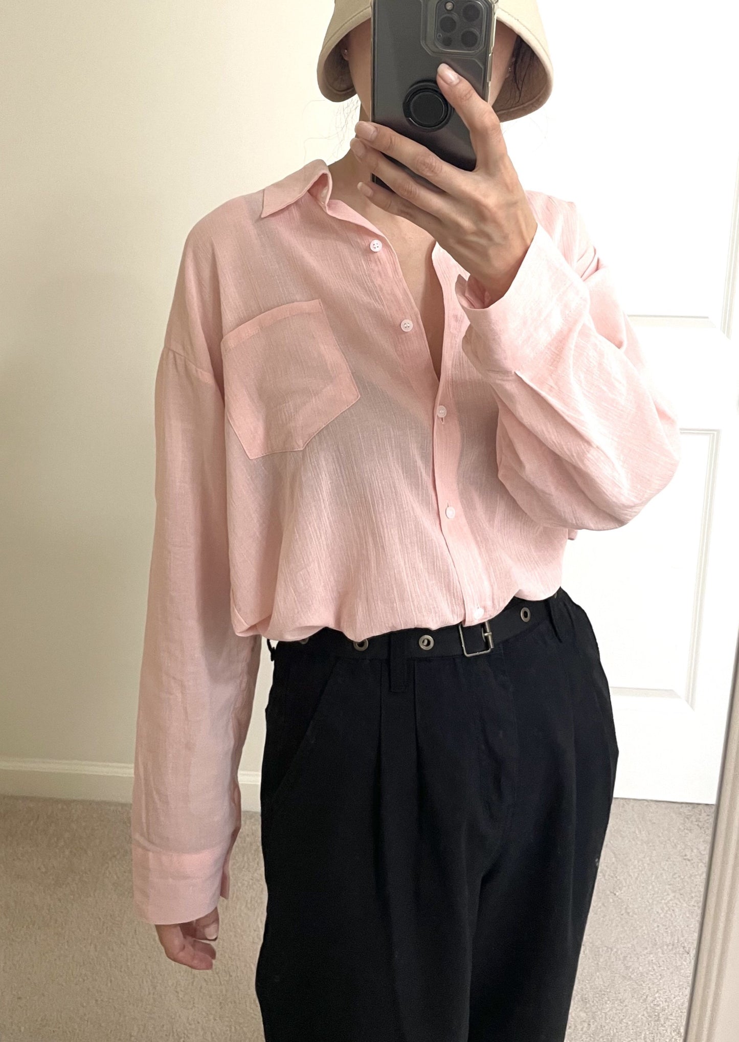 Sheer Crinkle cotton Shirt