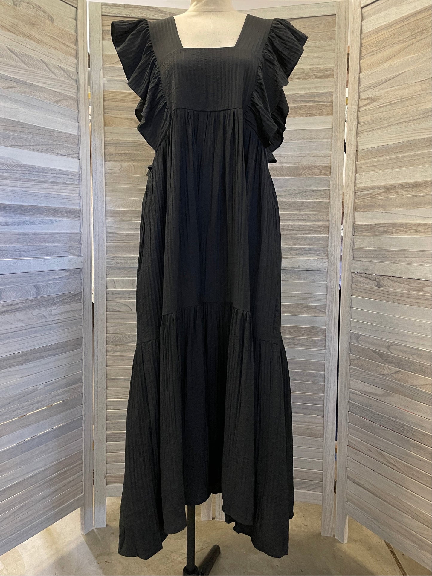 2 Way Crinkle Jacquard Maxi Dress