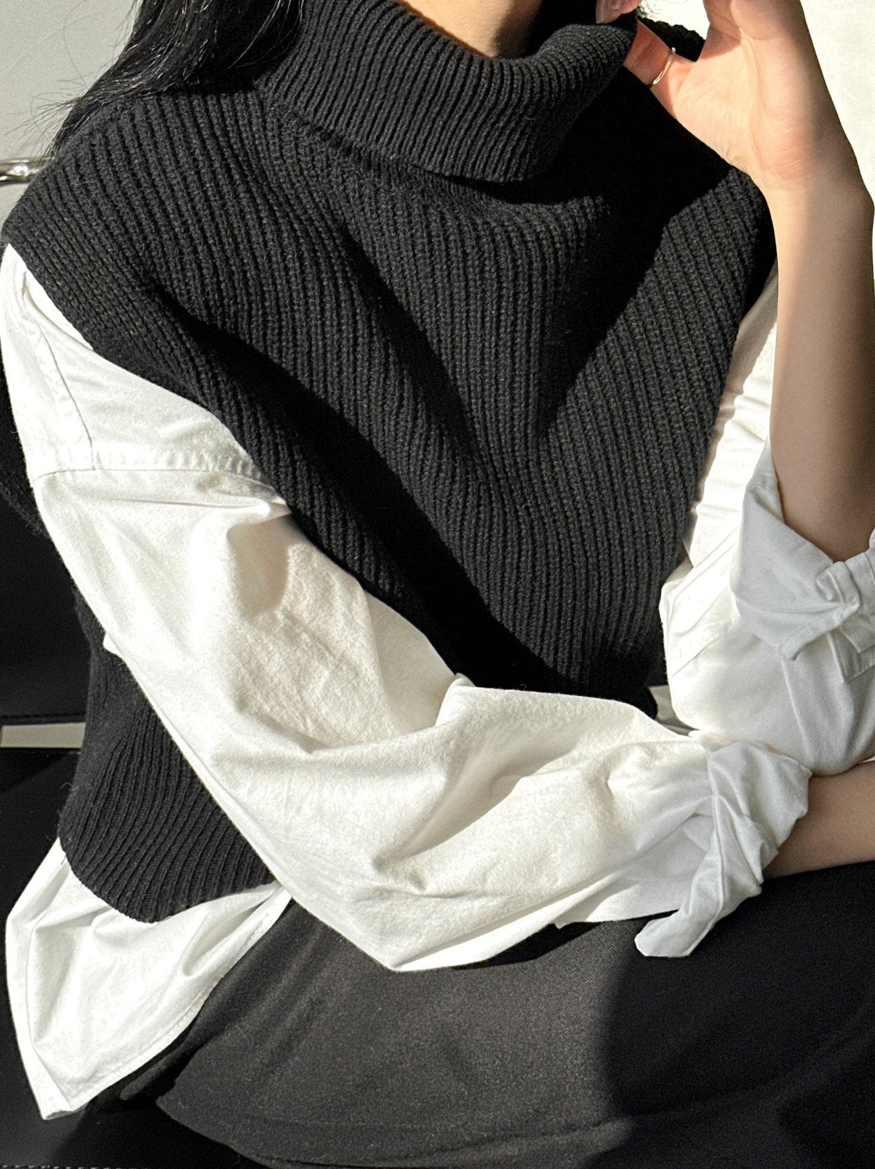 Wool Turtleneck Vest