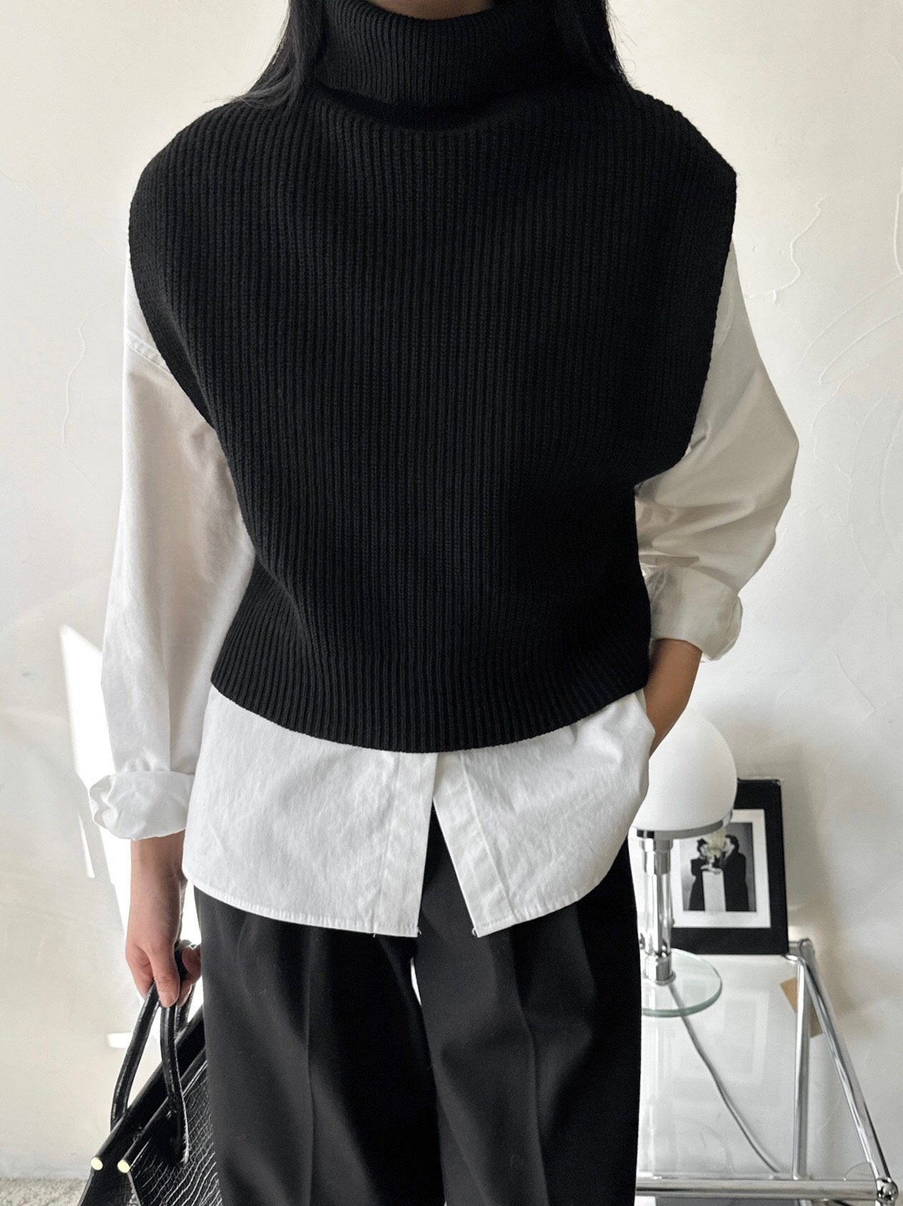 Wool Turtleneck Vest