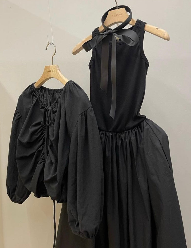 Cotton Combo Maxi Dress