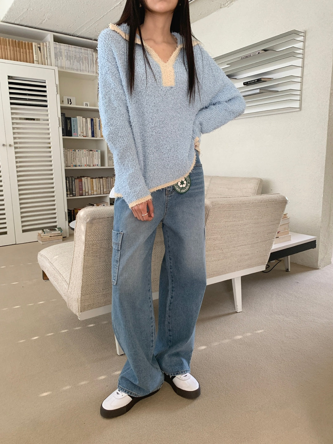 Spring Boucle Pull Over Knit