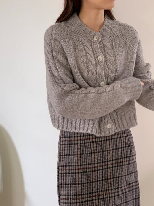 Mohair Cable Cardigan