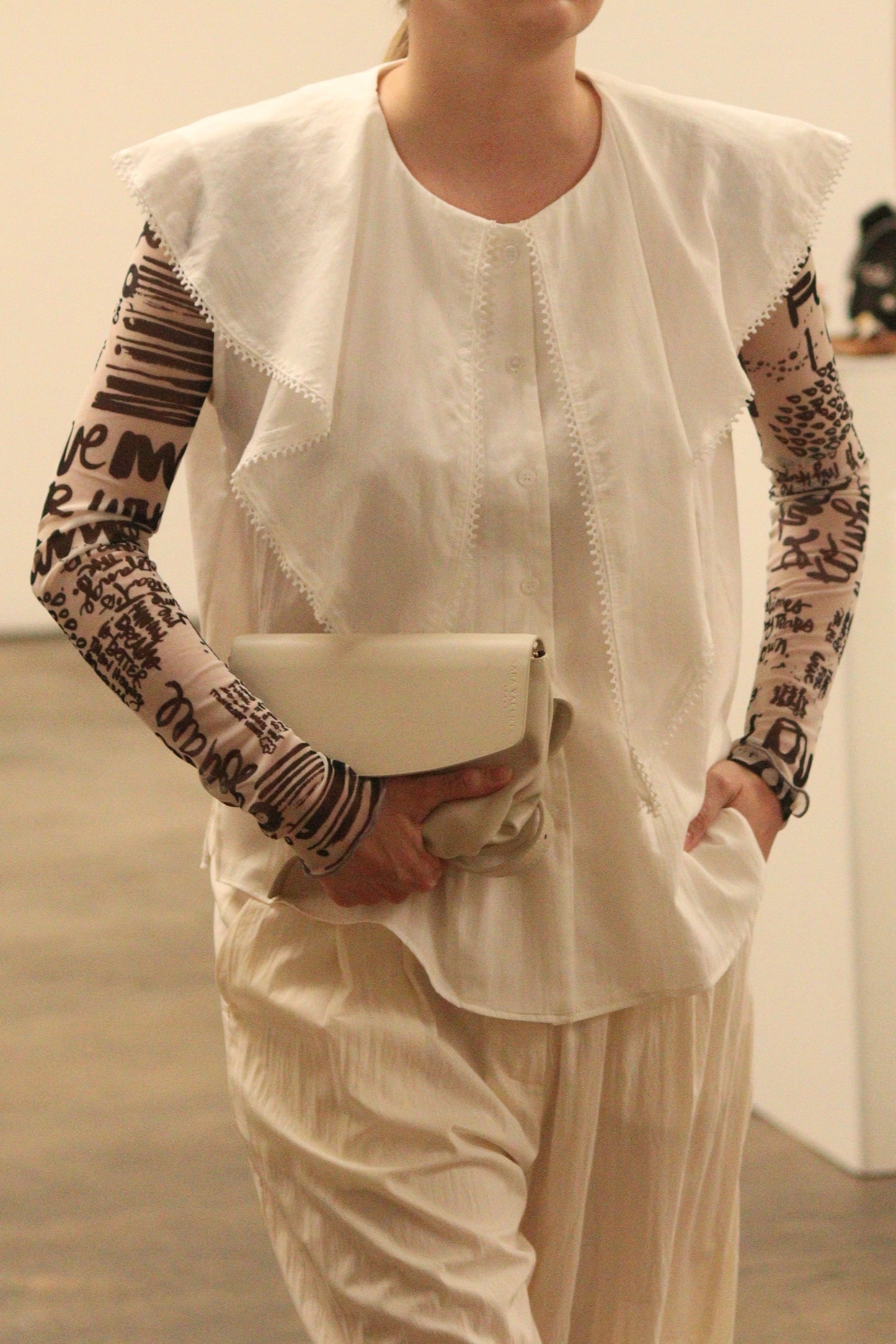 Abi + Ari Collection Caplet Collar Shirt