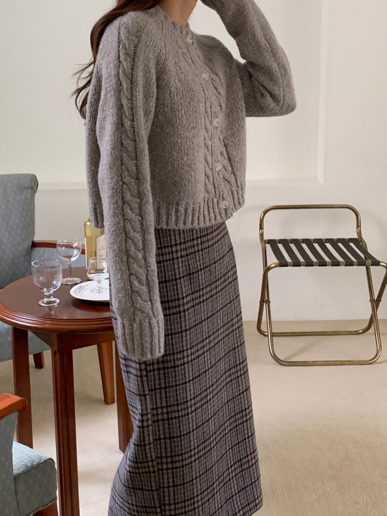 Mohair Cable Cardigan