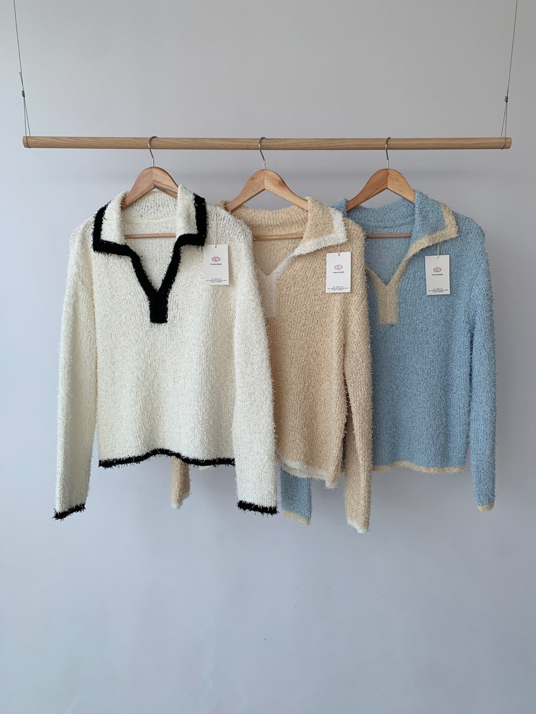 Spring Boucle Pull Over Knit