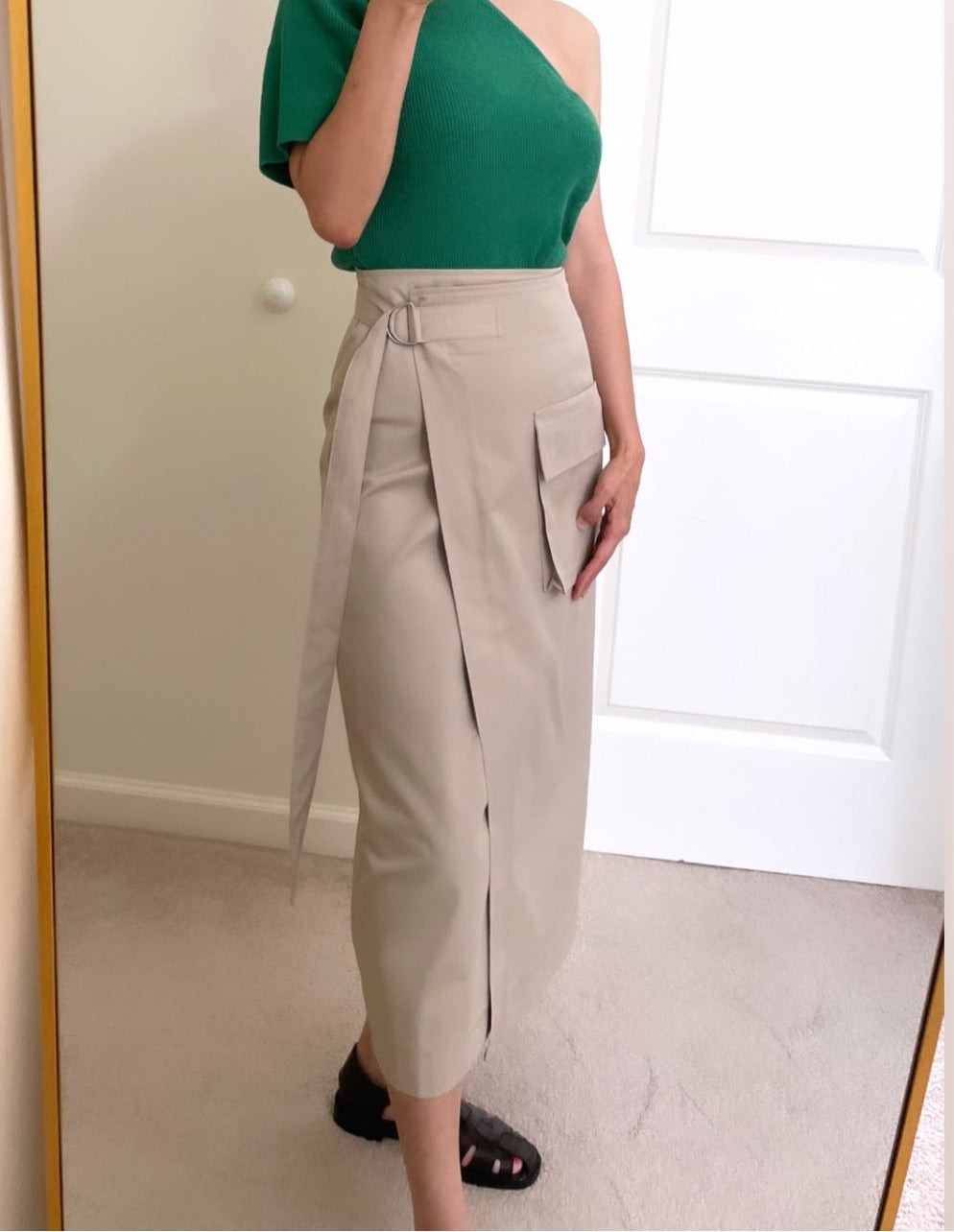 Abi + Ari Black Label Cargo Wrap Skirt