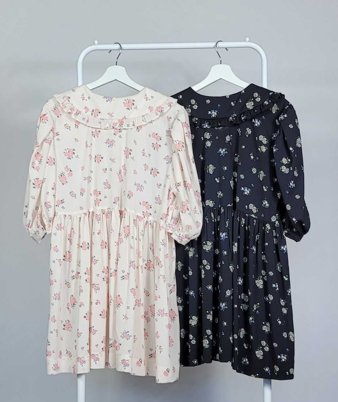 Abi + Ari Black Label Ruffle Collar Baby Doll Dress — Only 2 left in Black