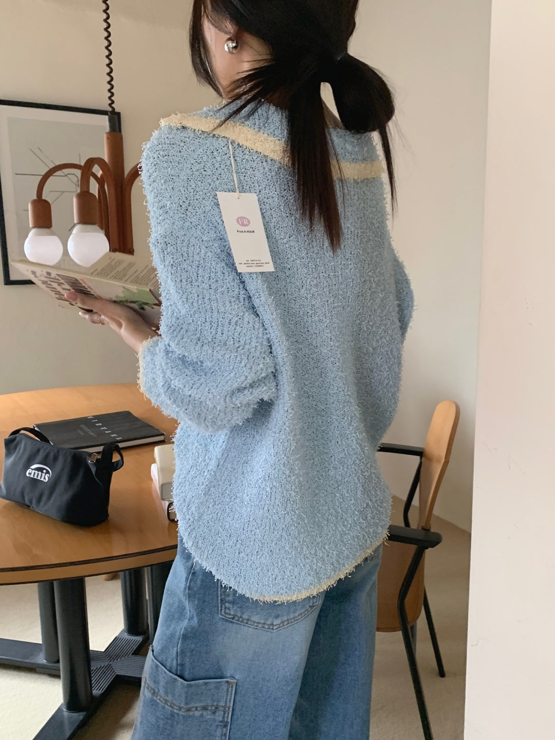 Spring Boucle Pull Over Knit