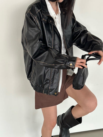 Vintage Vegan Leather Jacket