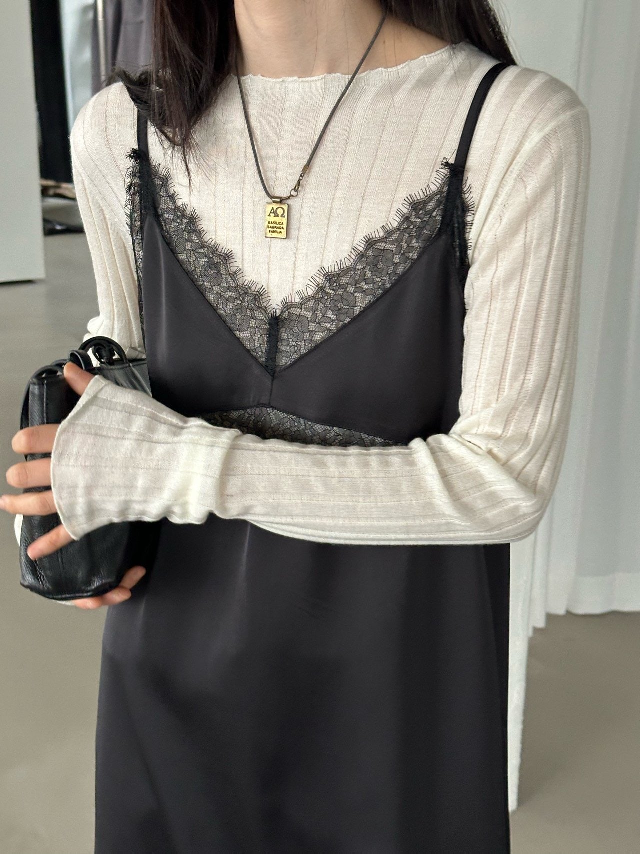 Lacey Satin Slip Dress